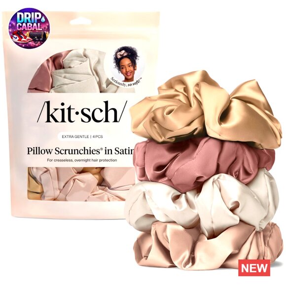 Satin Scrunchies No Damage Hair Ties Pillowy Soft Creaseless Accessories main image 4